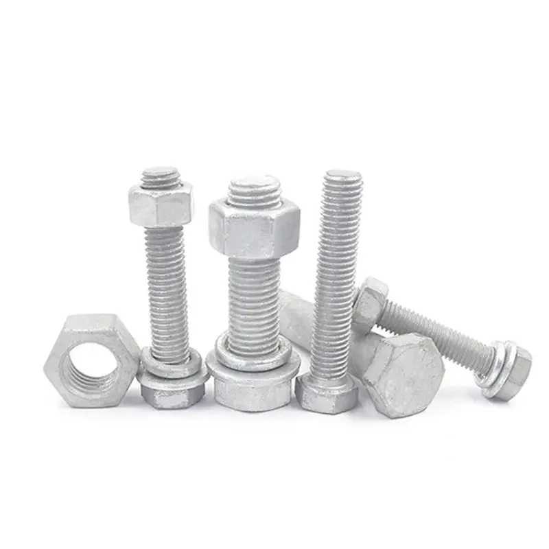 Low price wholesale support customization hot dip galvanized hex bolt nut for machine