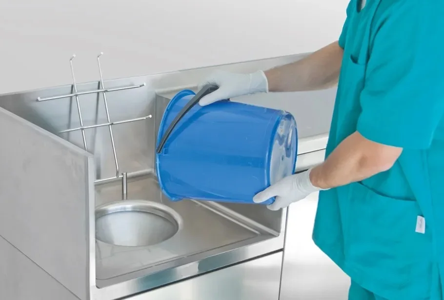 Customized Funnel 304 316 Stainless Steel Surgical Hospital Basin Sluice Slop Hopper Sink