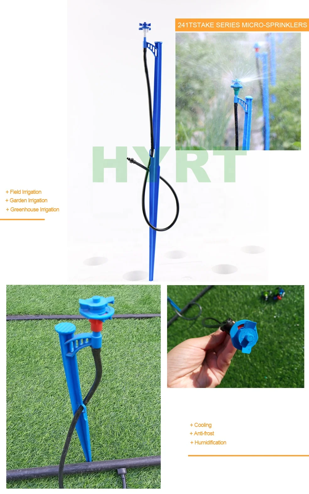 Agricultural Irrigation 360 Degrees Rotary Micro Sprinkler  Irrigation System Set