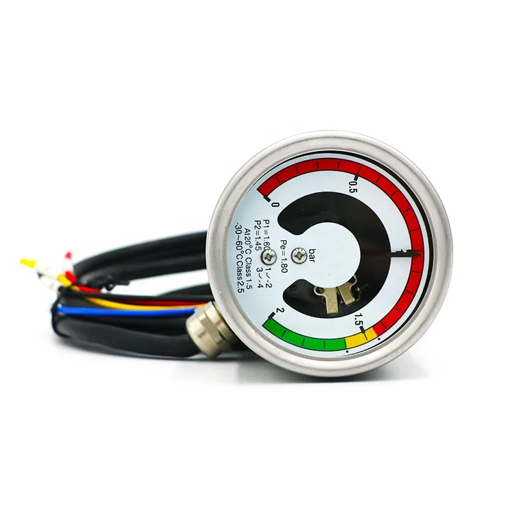 SPR Stainless Steel 316 Material Back Mounting 0-1.0 Bar 63mm Sf6 Gas Manometer For Circuit Breaker