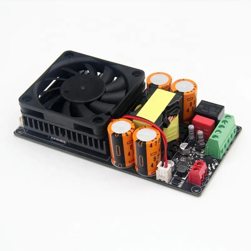 1000W Power Amplifier board Mono Channel Big-power  Mono Stage 1000W Power Amplifier Board Class D HIFI  With Fan
