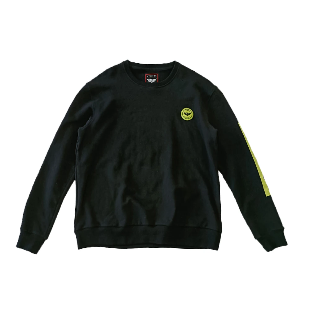 Rubber fluorescence patchwork custom logo cool sleeves design cotton fleece mens streetwear sweatshirts