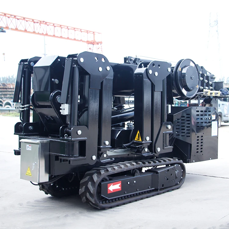 Portable 3 Tons Lifting Machinery Mini Mobile Track Crane Spider Crawler Crane with Man Basket Aerial Platform