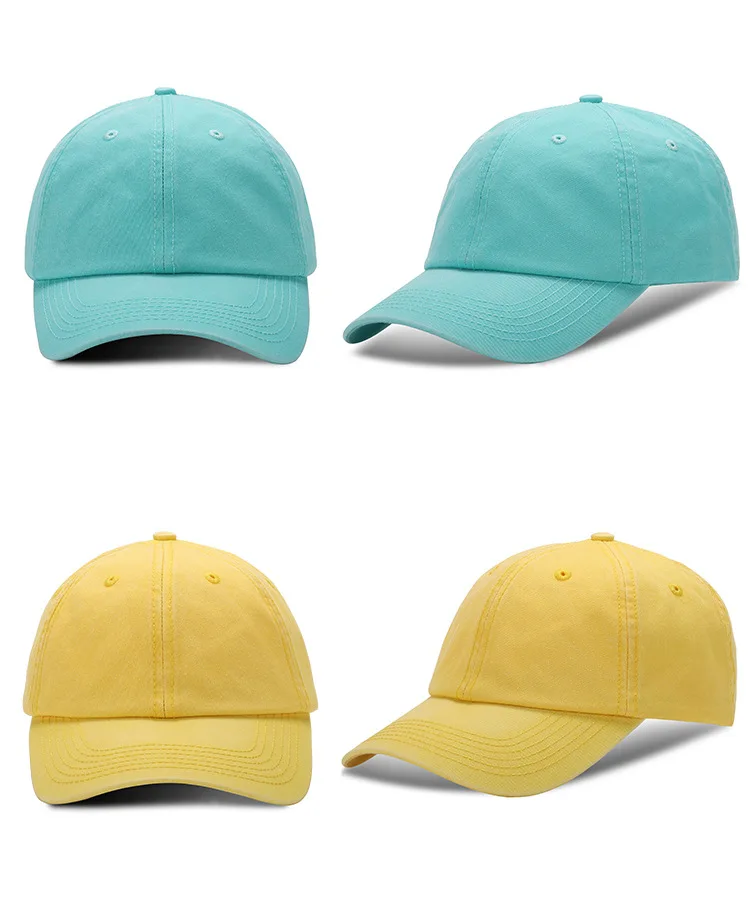 Custom Design Washed Blank Gorras Hats Curved Brim Snapback Unisex Sports Dad Baseball Cap Worn Out