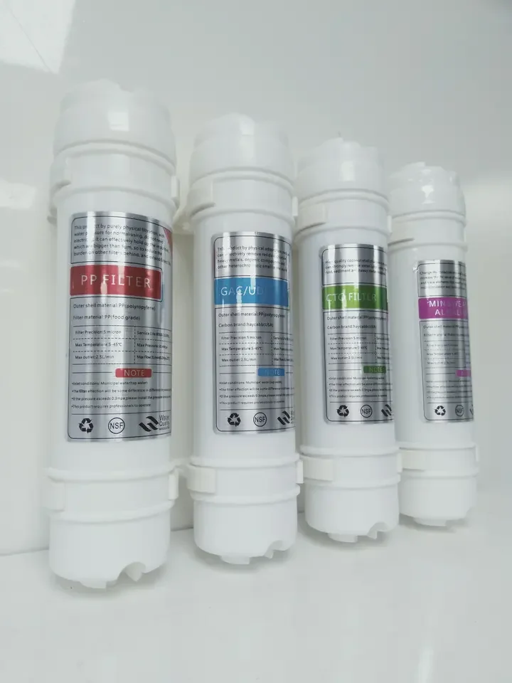 Factory price Korea style inline 5 stages PP UF UDF CTO UF T33 water filters cartridge / element