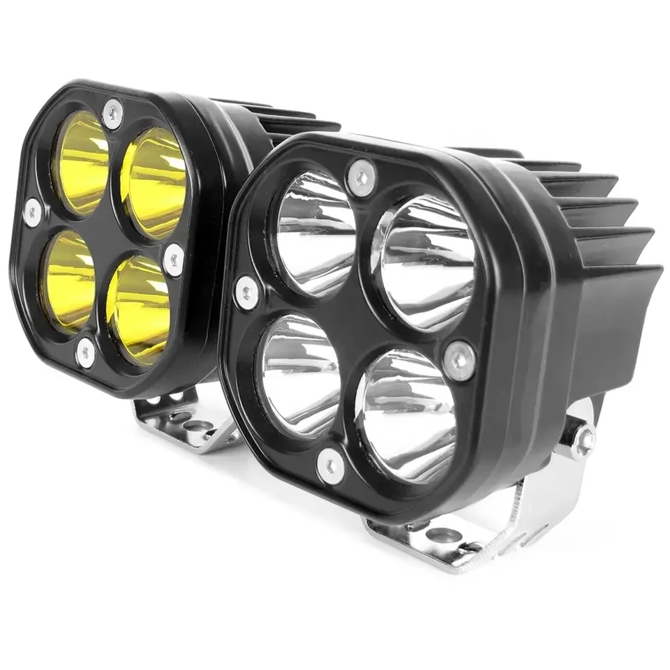 Factory Direct Sale White Auxiliary Light Amber Fog Lamp Off Road Led Pod Light For Truck 4x4 40w 3 Inch Led Light Pods