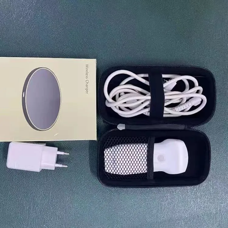 Pet Hospital PW Device 128 Elements Convex Linear Phased Probe Transducer Doppler Digital Portable Scanner Probe USG Wireless