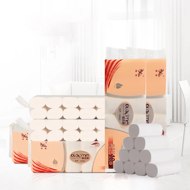Customized raw material toilet paper toulet paper tissue toilet rolls for bathroom