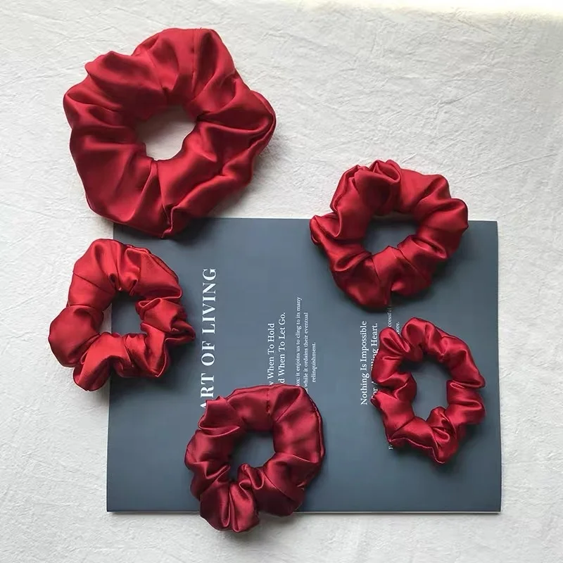 19mm 3.5cm pure mulberry 100%  silk scrunchie for beauty and hair