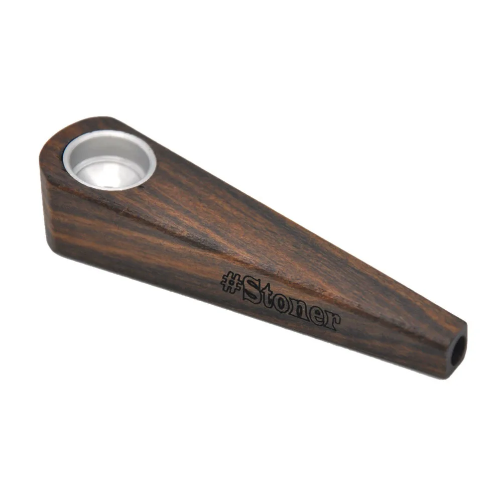 Bamboo Color Wood Smoking Pipes Portable Smoking Pipe Herb Tobacco Pipes Grinder