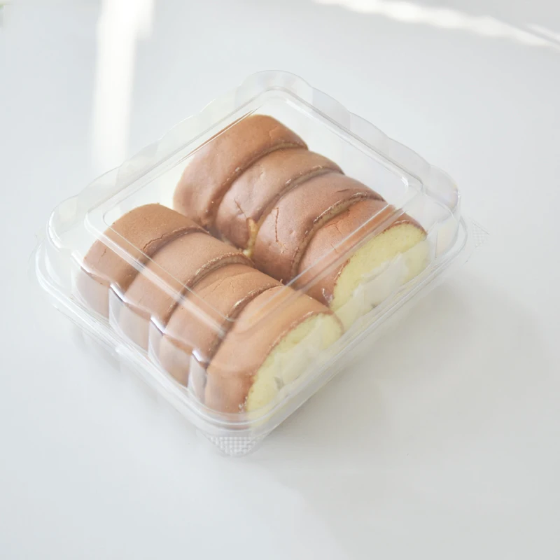 Wholesale Custom Durable Clear Plastic Cake Bakery To Go Container Packaging Transparent Plastic Bakery Packaging Food Box