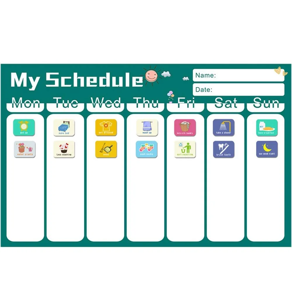 Customized Kids Routine Cards Visual Wall Planner Educational Learning Chore Chart Schedule Board Cards Fridge Magnets