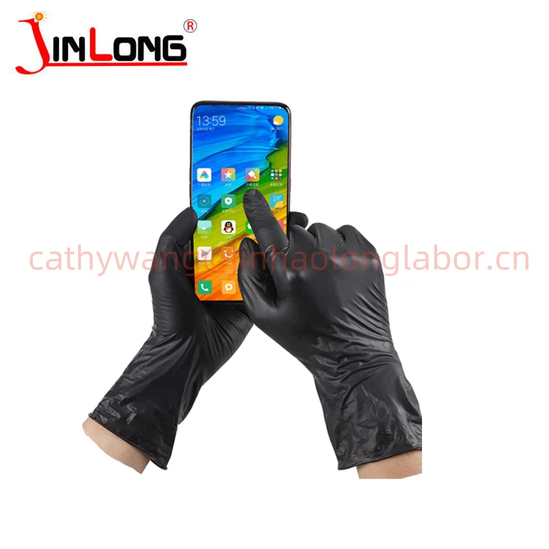 Wholesale Manufacturers Medical Glove Disposable Powder Free Food Grade PVC Vinyl Latex Blue Black  nitrile gloves 100 pcs box