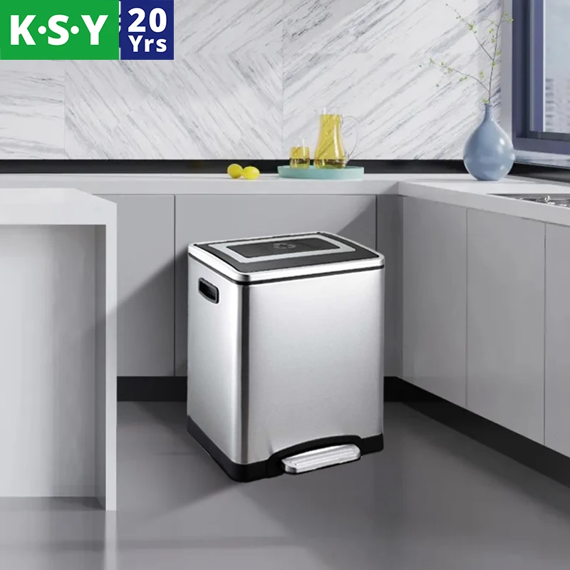 Best Seller Stainless Steel Hospital Square Ashtray Bin Outdoor Hot Sorting Waste Trash Bin Kitchen Stainless Steel Trash Can