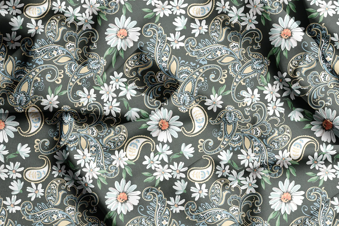 Digital Printing Cotton Poplin Tana Lawn Woven Original Designer Floral Cotton Printed Fabric For Clothing