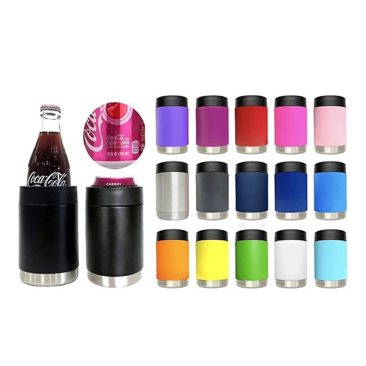 Insulated 16 14oz Cheap price 12oz vacuum bottle metal beer slim stainless steel can cooler