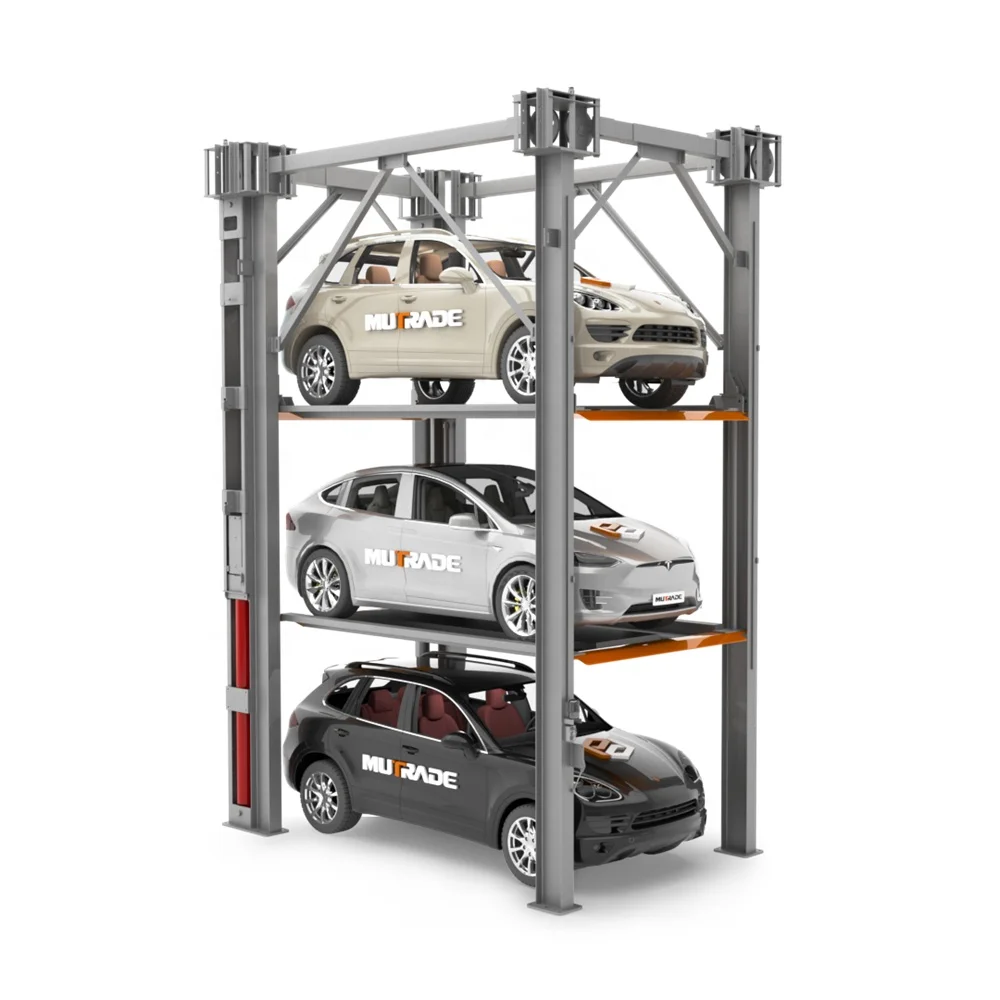 auto stacker storage lift 3 level parking lift vertical parking system