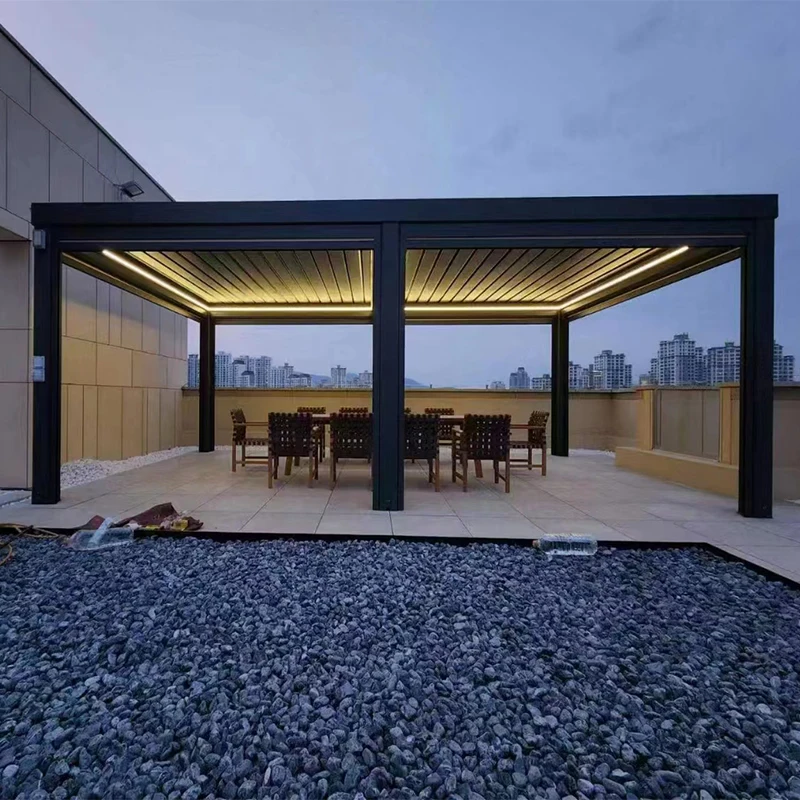 Manual Retractable Pergola for Flexible Outdoor Shade Solutions