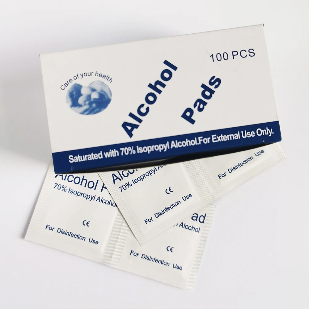 OEM ODM Disposable Antibacterial Cleaning Alcohol Prep Pads With 70% Isopropyl Alcohol