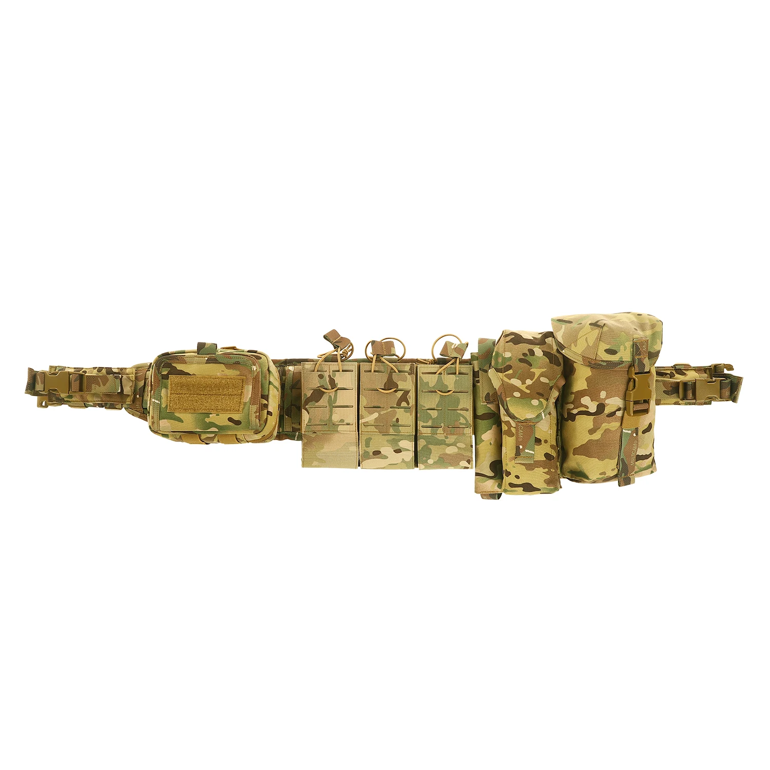 Tactical Waist Belt Adjustable Tactical Waistband Outdoor Combat Alloy Metal Buckle Tactical Belt with Tool Bag