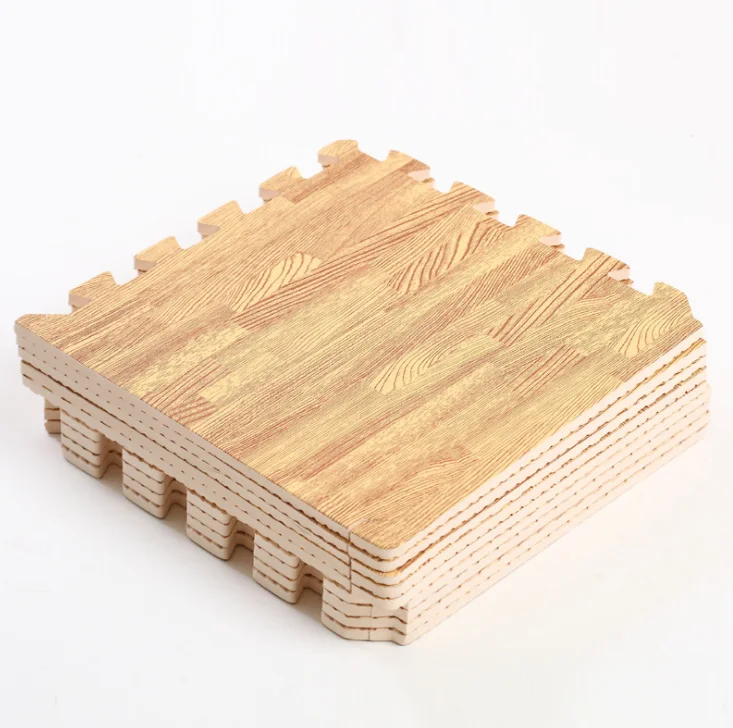 MH92 Eva Puzzle Mat Wood Grain Pe Foam play mat for baby chid homeused floor mats