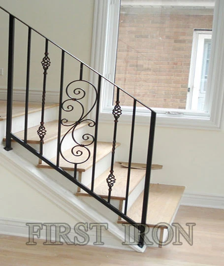 Outdoor deck porch railing waterproof anti rust wrought iron stair railings