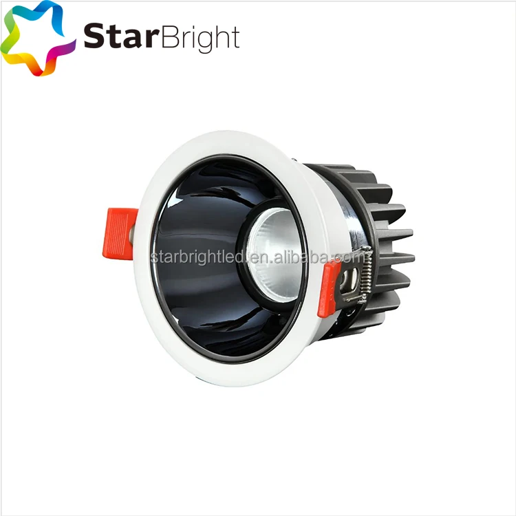 High Quality wall washer round aluminum dimmable  recessed downlight led spot light gold chrome reflector fixture for hotel