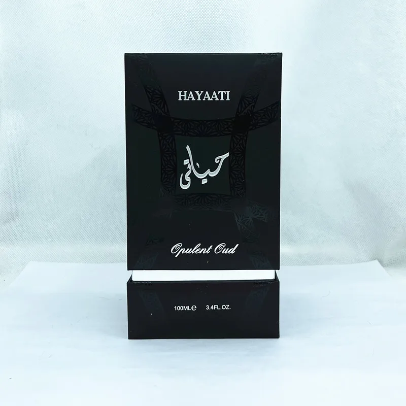 Hot selling Black luxury gift box mystery Middle East Arab Dubai Long lasting wholesale perfume for men and women HAYAATI