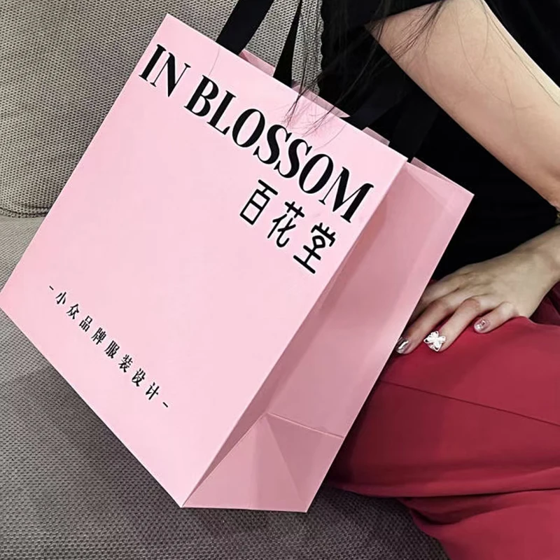 Custom Printed Logo Kraft Paper Bags Recyclable Shopping Clothing Gift Bag Food Take Away Bag With Your Logo