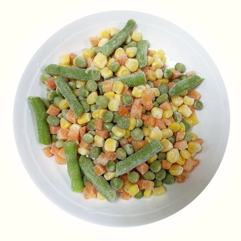 IQF Frozen Mixed Vegetables Export Fresh Peas Beans Carrots Green Beans Fruit Vegetables Bulk Packaging Pealed Whole Sliced Ball
