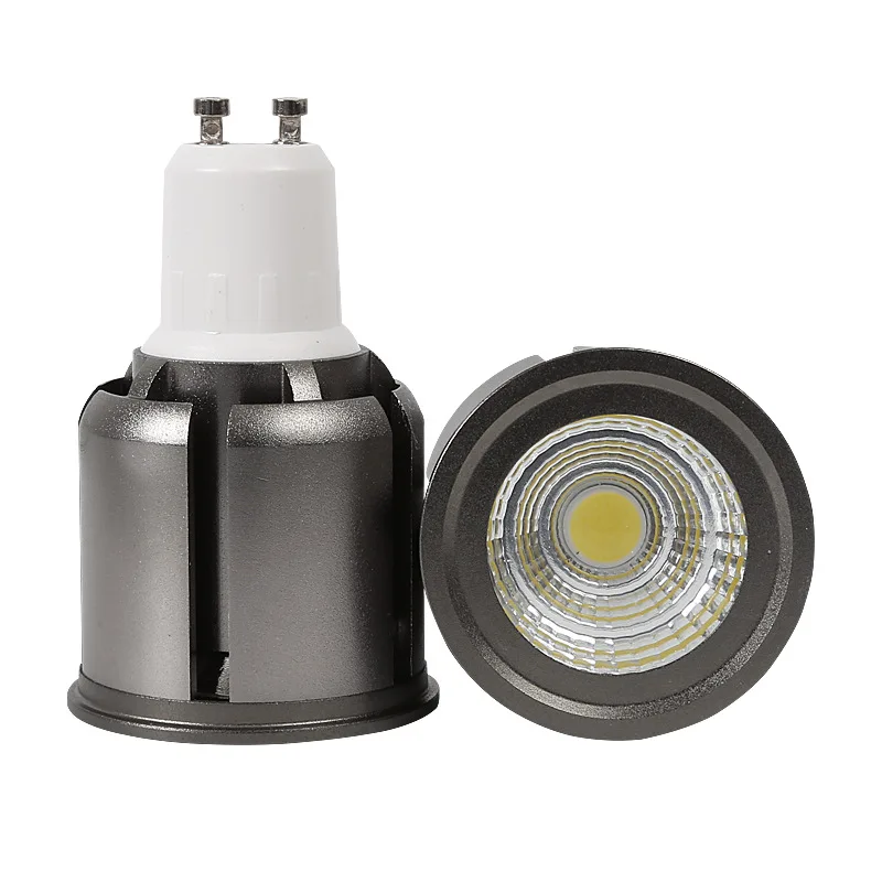 Black Aluminum 10W 12W 4000K 6000K MR16 GU10 E27 LED COB Spotlight 120V 230V 12W Dimmable Bulb MR16 GU10 Lamp