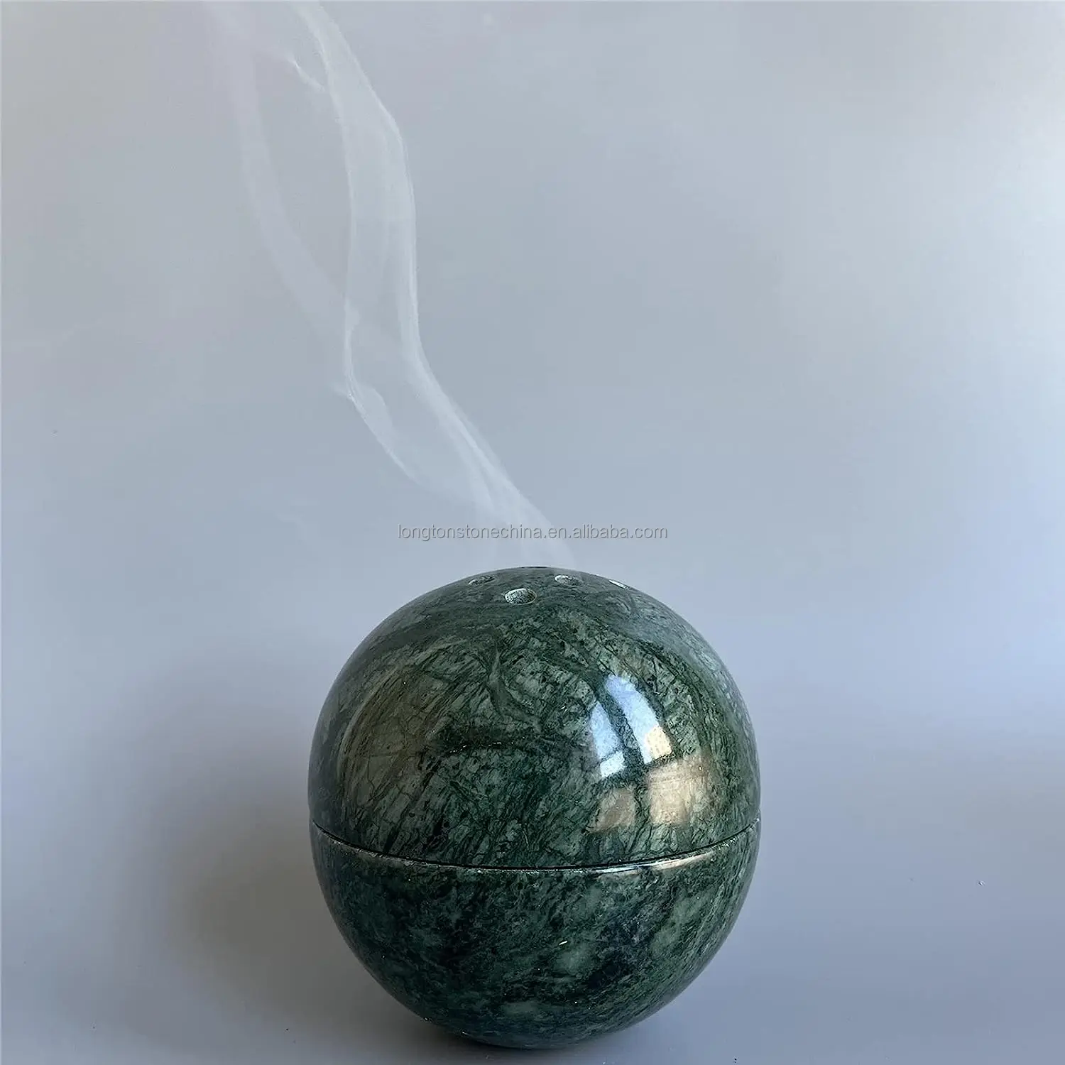 Wholesale Mabkhara Incense Burner Natural Marble Dark Green Home Decoration Mini Incense Burner Stone Incense Burner