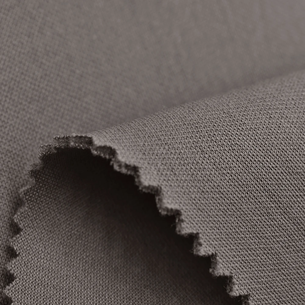Cotton imitation air layer double knitted pique spandex polyester Space scuba fabric for Coat