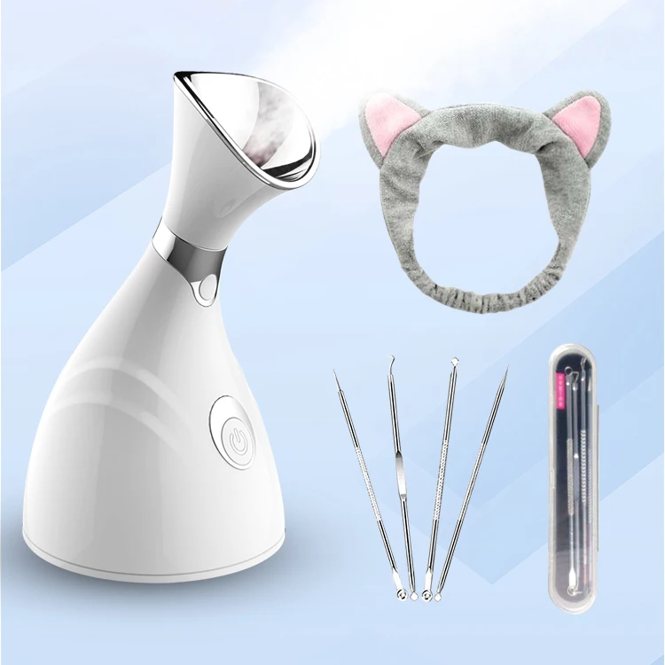 Акция паровой Ингалятор стойка-лампа для сауны спа-стример лица черный профессиональный портативный аппарат с наноионами