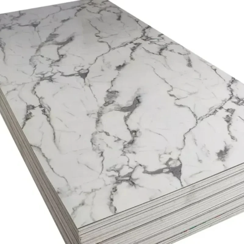 High Glossy Marble Bamboo Charcoal Wall Board WPC Wood Grain Wall Panel Carbon Fiber Decorative Wall Panel for TV Background