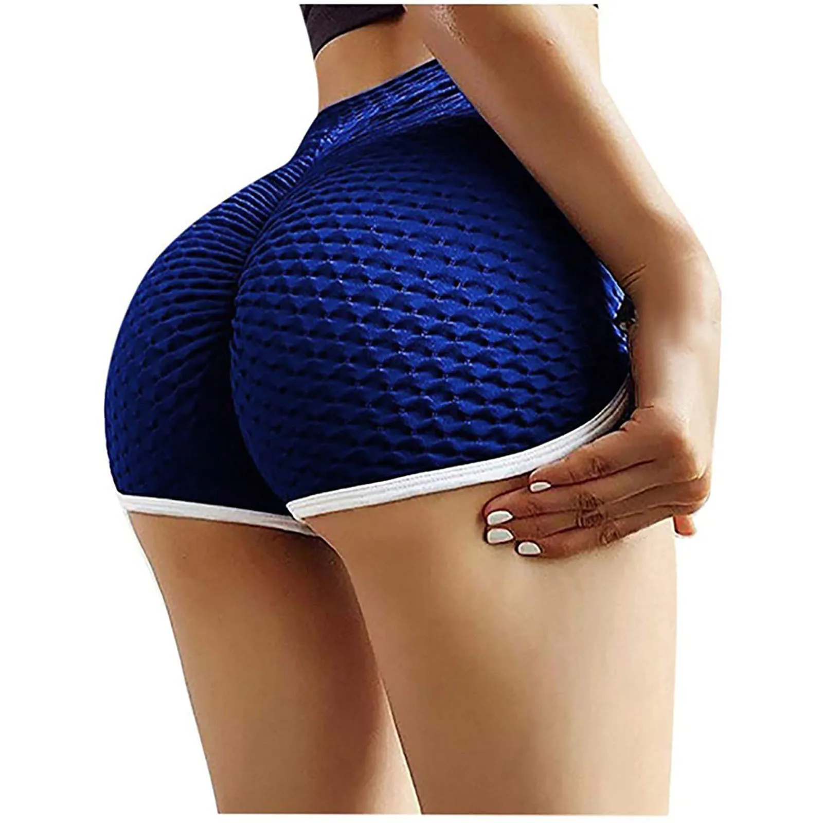 
2021 New jacquard peach hip fitness shorts high waist yoga pants outdoor running exercise shorts 