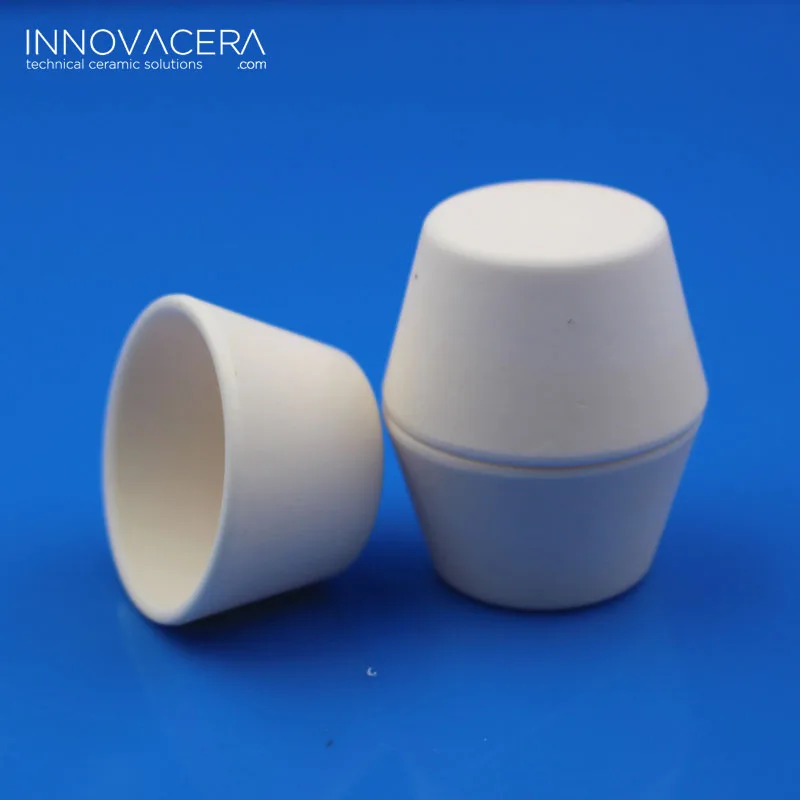 High Temperature 100ml 95 99 Ceramic Crucible Casting Alumina Ceramic Crucible Cup