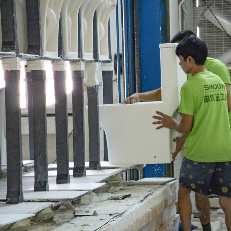 Chaozhou manufacturer sanitaryware rimless siphonic toilet bowl with CE SASO certificate