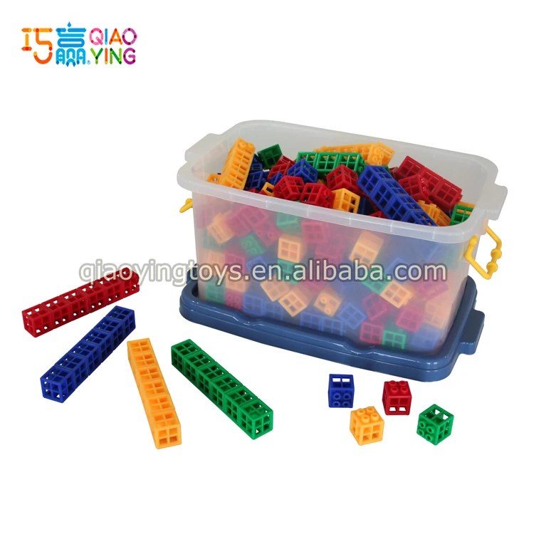 Plastic Clolrful Mathlink Cubes 3d puzzle diy toy  Kids Educational Toys - 300 Pieces
