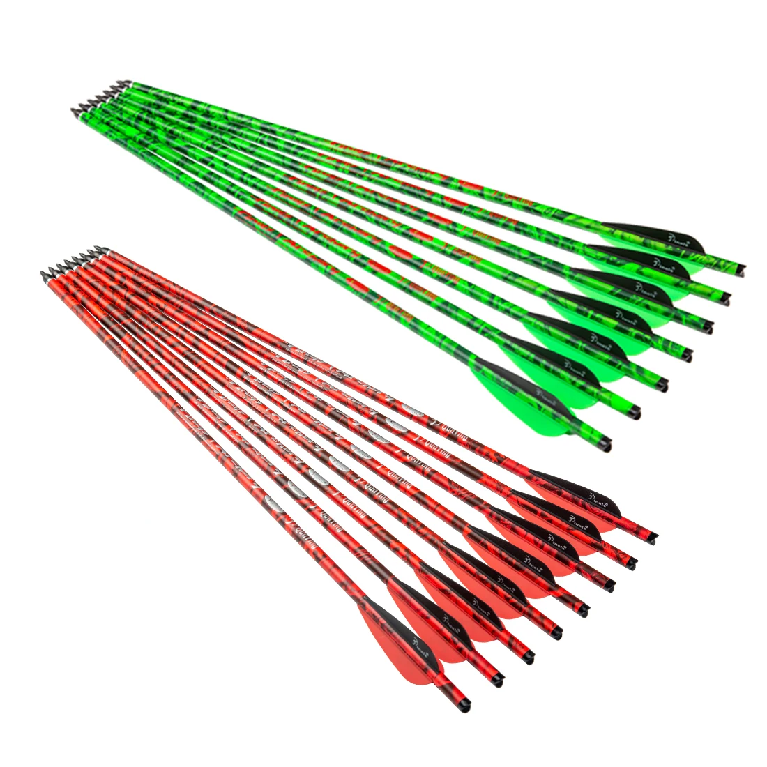 Best Crossbow Bolts Pure Carbon 20 Inch Shaft Camo Design for Crossbow Hunting Bow Arrows