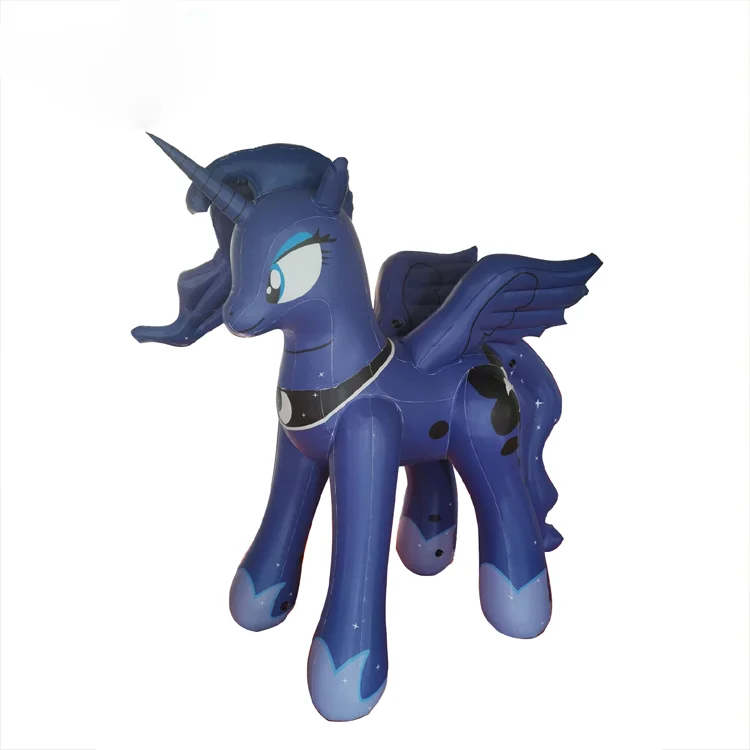 PVC Cute Inflatable dark  Pony Cartoon for Play