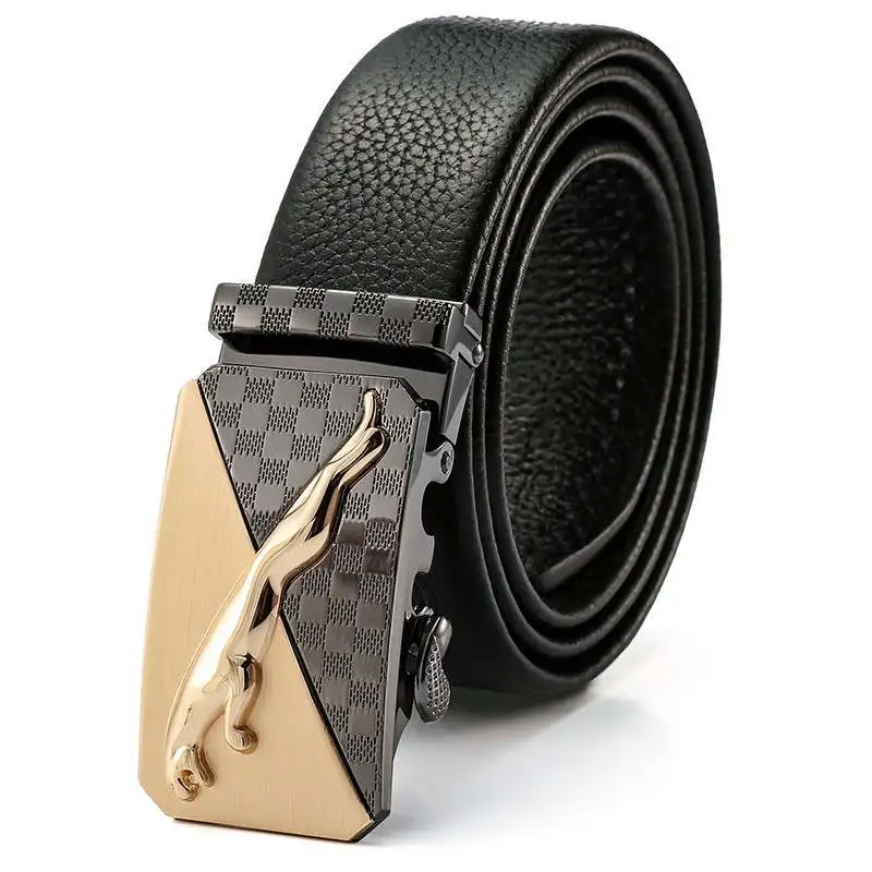Мягкий кожаный ремень для мужчин Автоматическая Пряжка Бизнес для мужчин с поясом, оптовая продажа