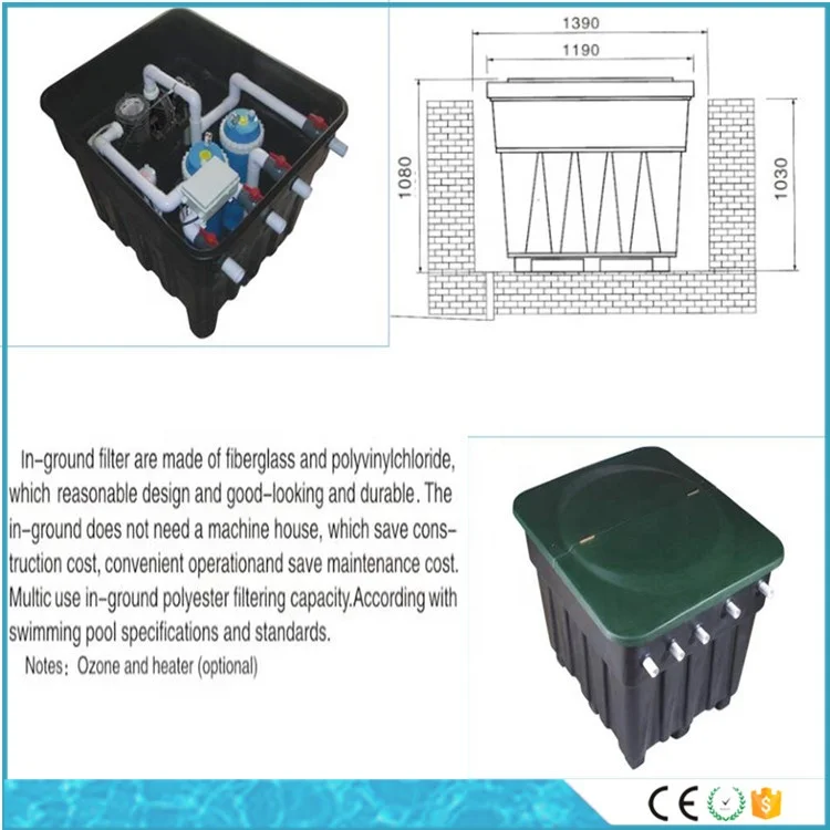 Underground swimming pool sand filter system Underground compact set Swimming pool pump sand filter system