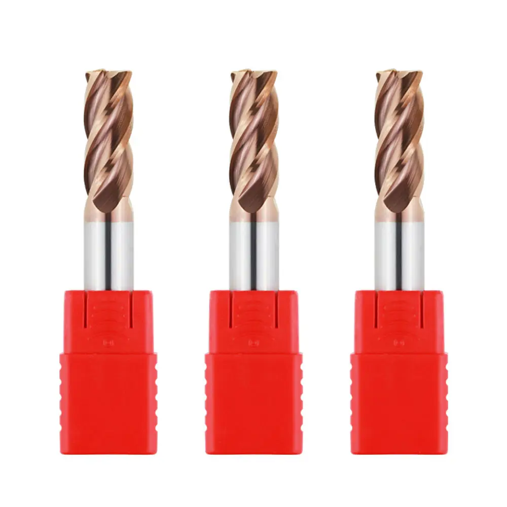 Kerno HRC55 Standard length Solid Carbide Cutters End Mill 4 Flute Corner Radius End Mill