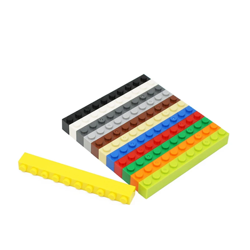 DIY Building Blocks 1x10 Dots Thick Brick Parts Compatible With Brands Toys for Children 6111