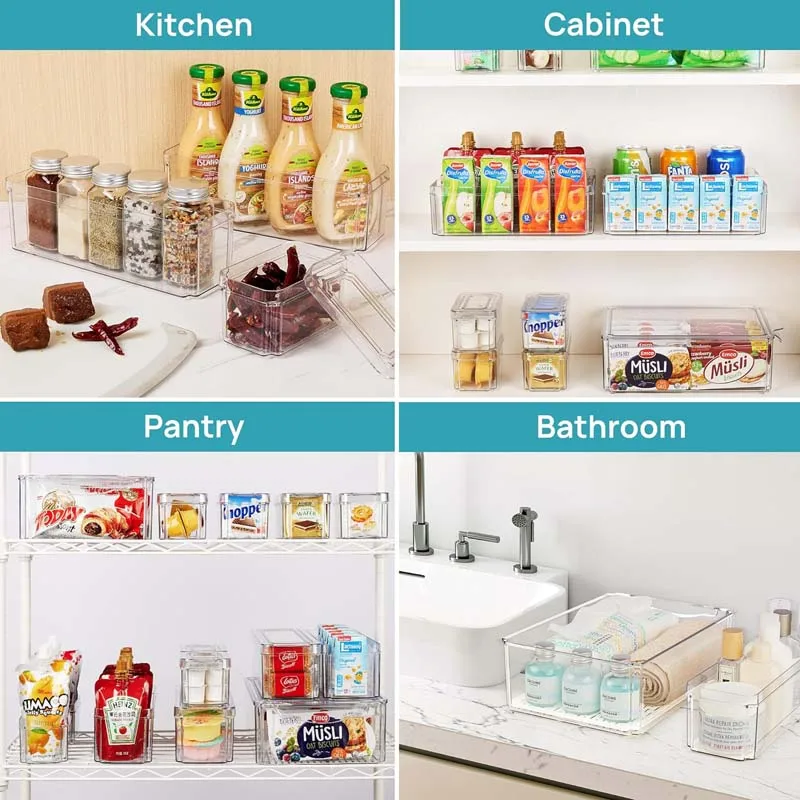 Wholesale Perfect Kitchen Clear Plastic Storage Bins Fridge Storage Box Organizer
