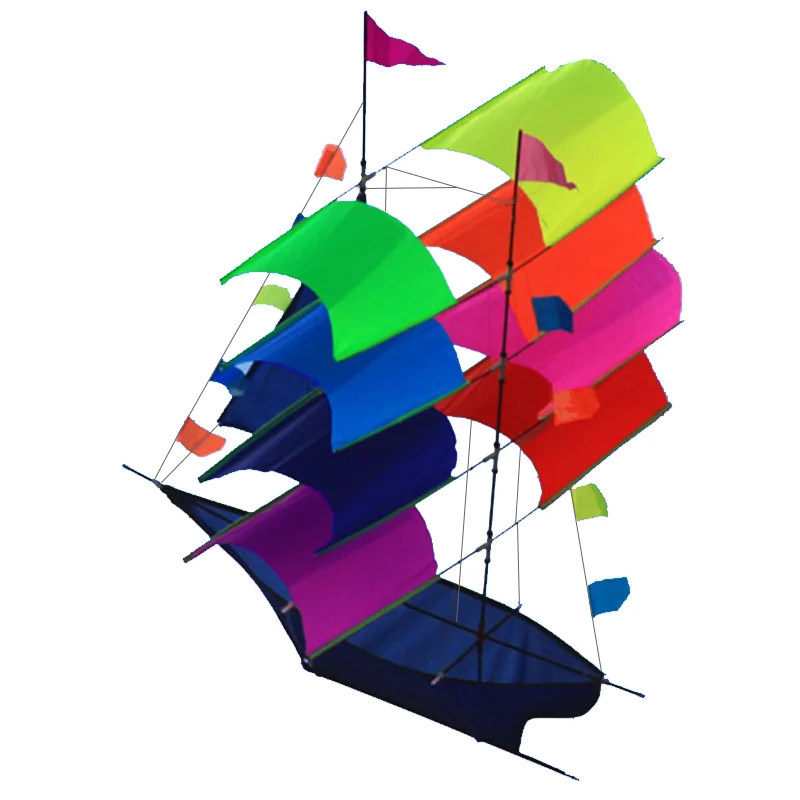High quality 3D rainbow ship kite for sale