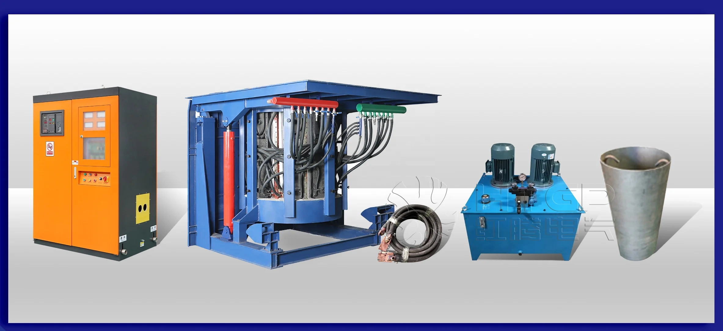 Purchase of large scrap iron smelting smelt furnace induct melting tilting furnace