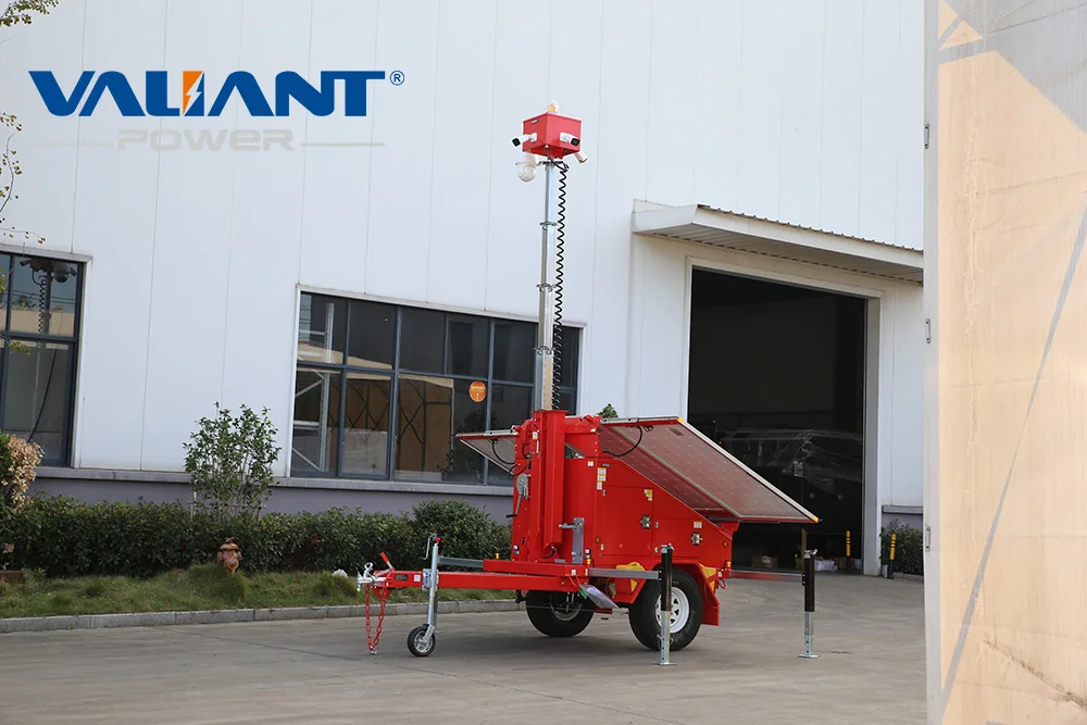 security camera cctv with solar trailer