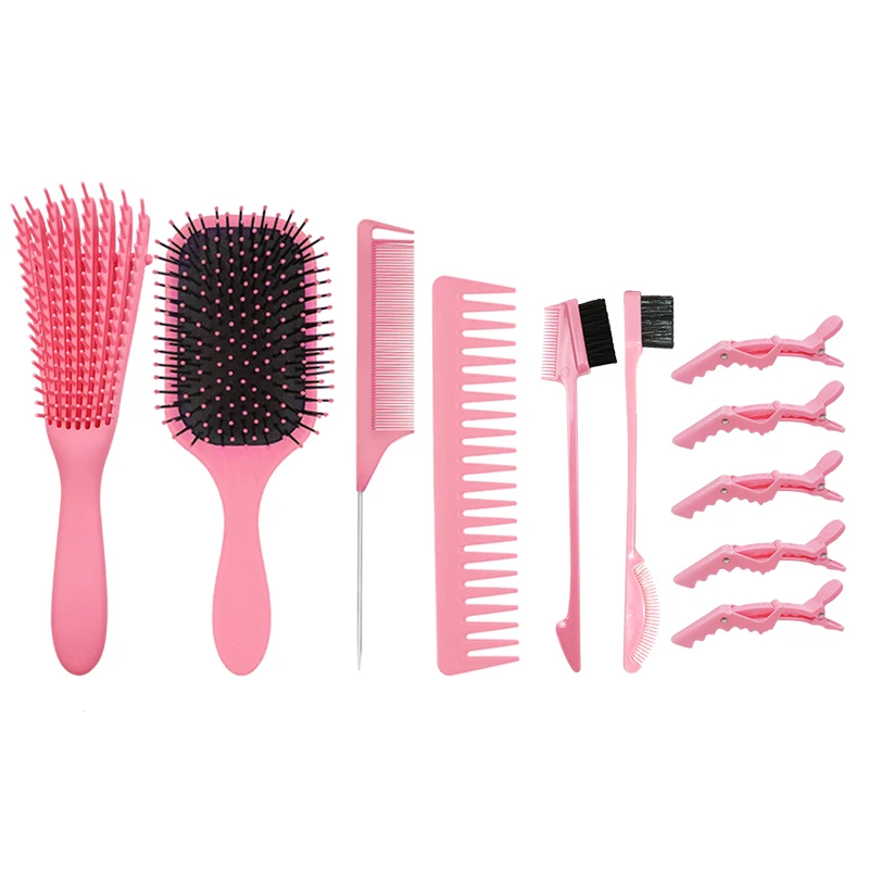 Detangling hair brush custom logo detangle brush for hair barber set for men